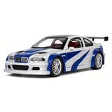 BMW 2001 M3 GTR E46 فضي 1:24 – نموذج عرض معدني مصبوب