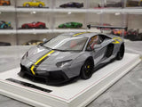 [CE] 1:18 Lamborghini 2013 Aventador LB LP700-4 Grey Yellow Stripe Model Car Resin