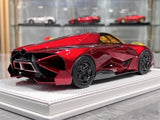 [CE] 1:18 Lamborghini 2013 Egoista Stripe glanzend rood modelauto Hars