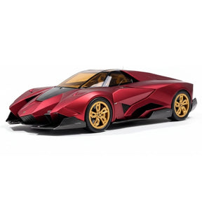 [CE] 1:18 Lamborghini 2013 Egoista Stripe mat rood modelauto Hars