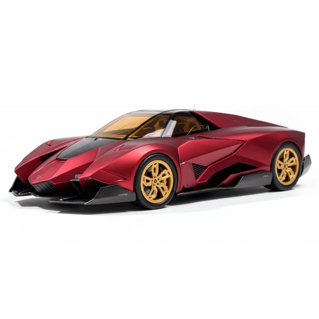 [CE] 1:18 Lamborghini 2013 Egoista Stripe mat rood modelauto Hars