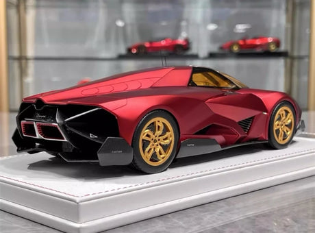 [CE] 1:18 Lamborghini 2013 Egoista Stripe Matte Red Model Car Resin