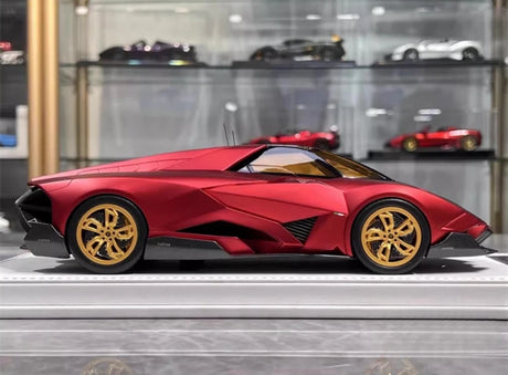 [CE] 1:18 Lamborghini 2013 Egoista Stripe Matte Red Model Car Resin