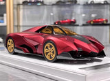 [CE] 1:18 Lamborghini 2013 Egoista Stripe mat rood modelauto Hars