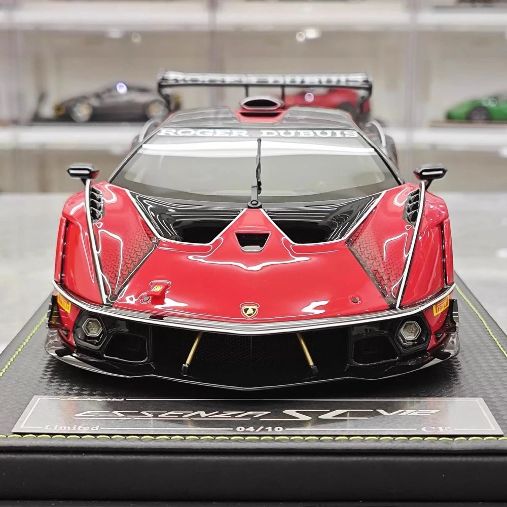[CE] 1:18 Lamborghini 2020 Essenza SCV12 rood modelauto Hars