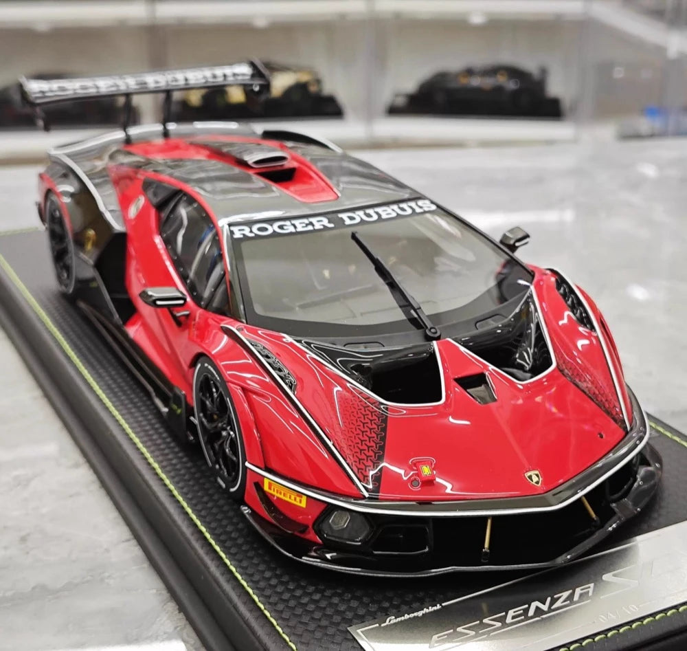 [CE] 1:18 Lamborghini 2020 Essenza SCV12 Red Model Car Resin