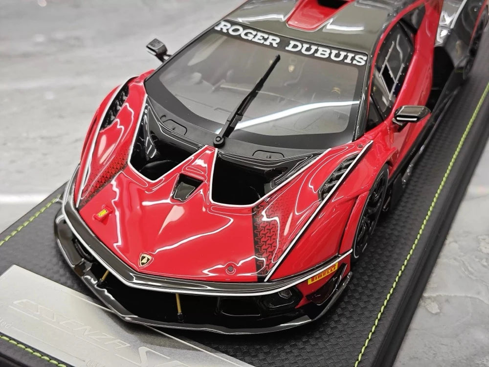 [CE] 1:18 Lamborghini 2020 Essenza SCV12 Red Model Car Resin