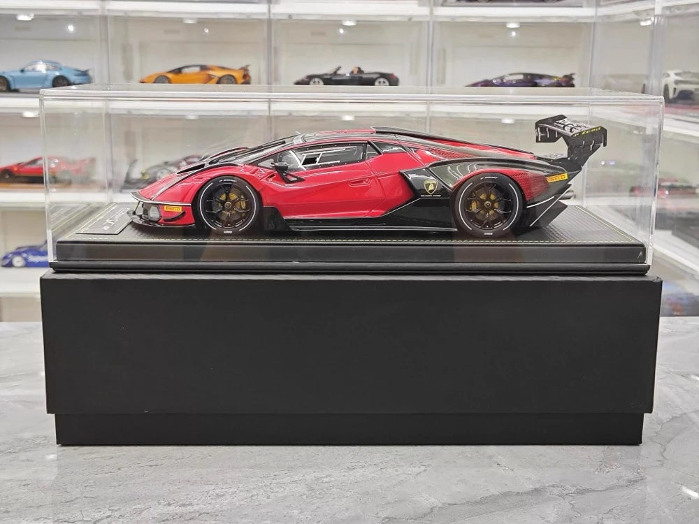 [CE] 1:18 Lamborghini 2020 Essenza SCV12 Red Model Car Resin