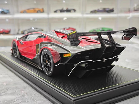 [CE] 1:18 Lamborghini 2020 Essenza SCV12 Red Model Car Resin