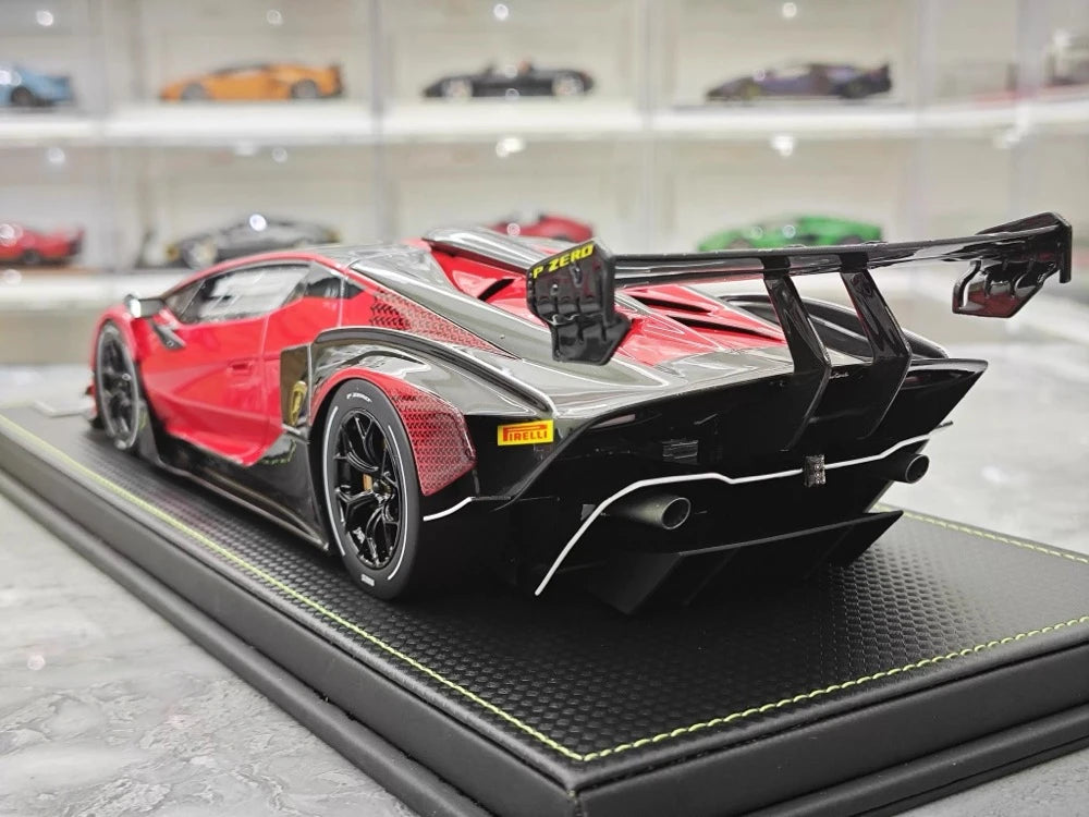[CE] 1:18 Lamborghini 2020 Essenza SCV12 Red Model Car Resin