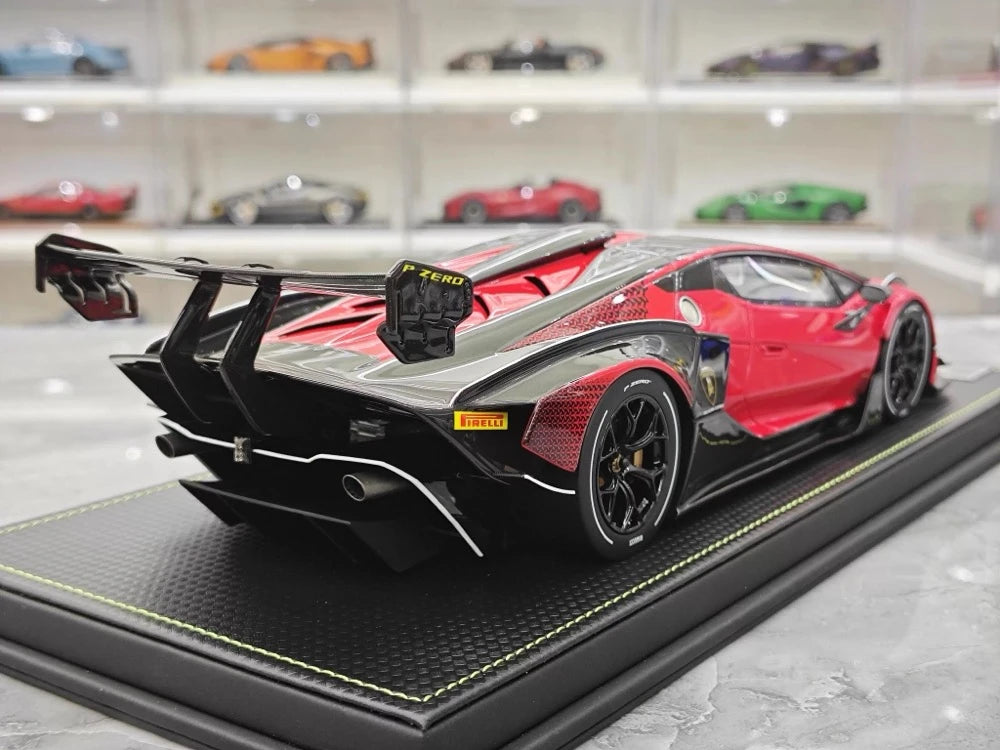 [CE] 1:18 Lamborghini 2020 Essenza SCV12 Red Model Car Resin