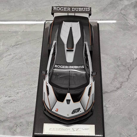 [CE] 1:18 Lamborghini 2020 Essenza SCV12 White Model Car Resin
