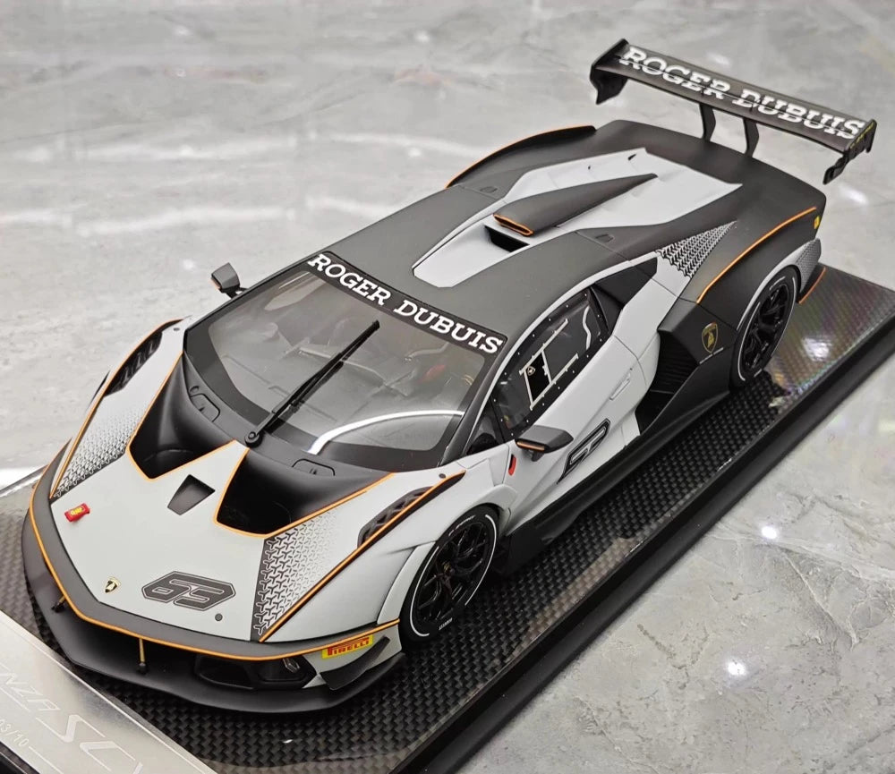 [CE] 1:18 Lamborghini 2020 Essenza SCV12 White Model Car Resin
