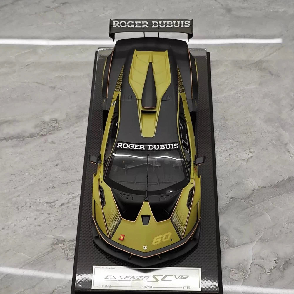 [CE] 1:18 Lamborghini 2020 Essenza SCV12 Green Model Car Resin