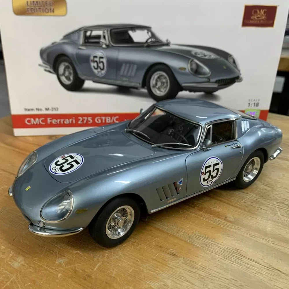 [CMC] 1:18 Ferrari 1965 275 GTB/C Ice bleu voiture miniature Die-Cast