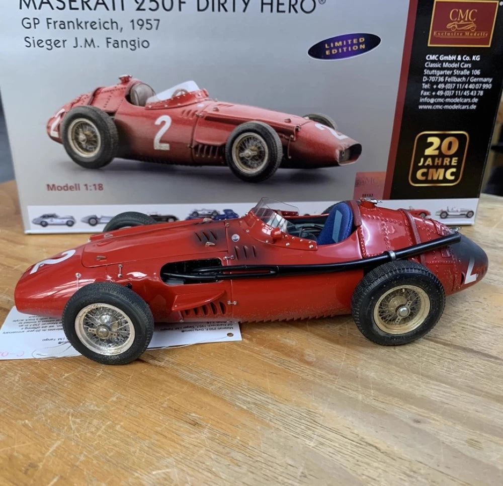 [CMC] 1:18 Maserati 1957 250F #2 Dirty Model Car Die-Cast