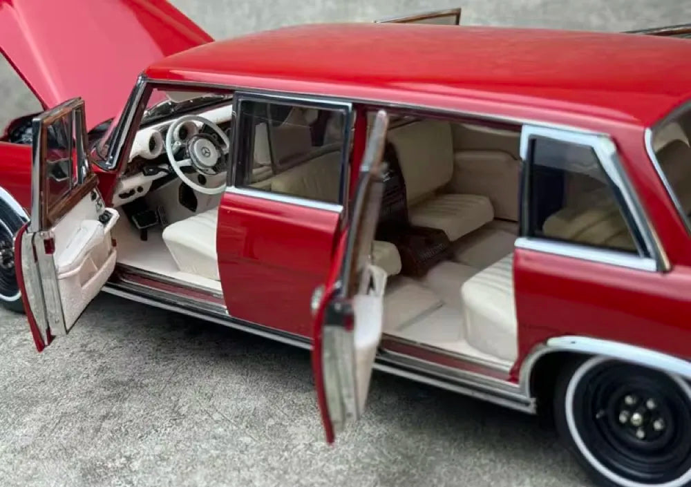 [CMC] 1:18 Mercedes-Benz 1963 600 Pullman W100 LWB Red Model Car Die-Cast