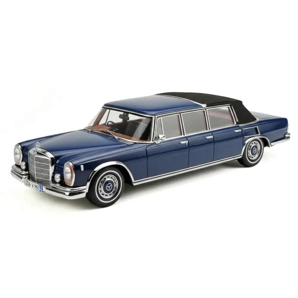 [CMC] 1:18 Mercedes-Benz 1965 600 Pullman W100 Landaulet blu modellino di auto Die-Cast