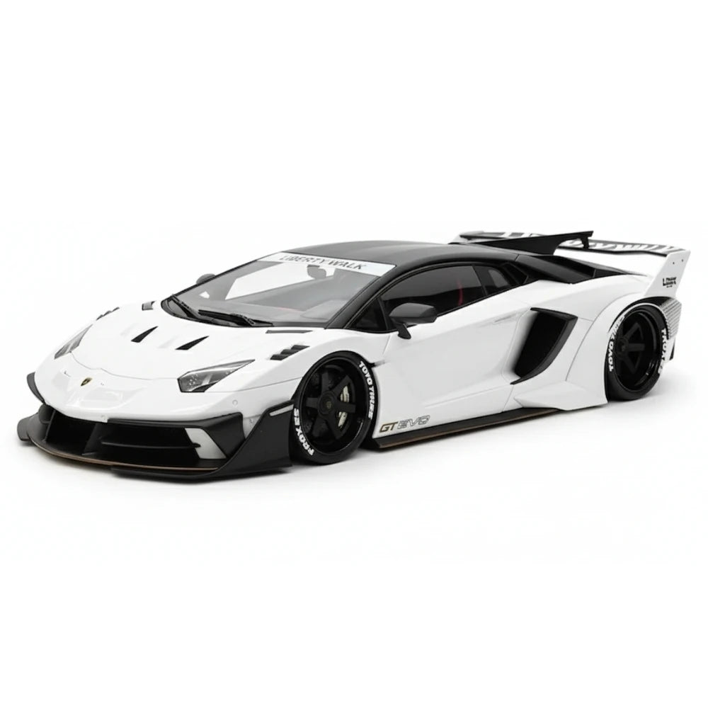 [Davis & Giovanni] 1:18 Lamborghini 2020 Aventador GT EVO LBWK White Model Car Resin