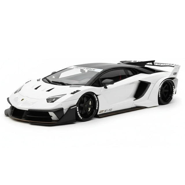 [Davis & Giovanni] 1:18 Lamborghini 2020 Aventador GT EVO LBWK White Model Car Resin