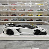 [Davis & Giovanni] 1:18 Lamborghini 2020 Aventador GT EVO LBWK White Model Car Resin
