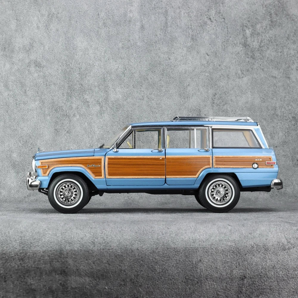 [DD Model] 1:18 Jeep 1989 Wagoneer Blue Model Car Die-Cast