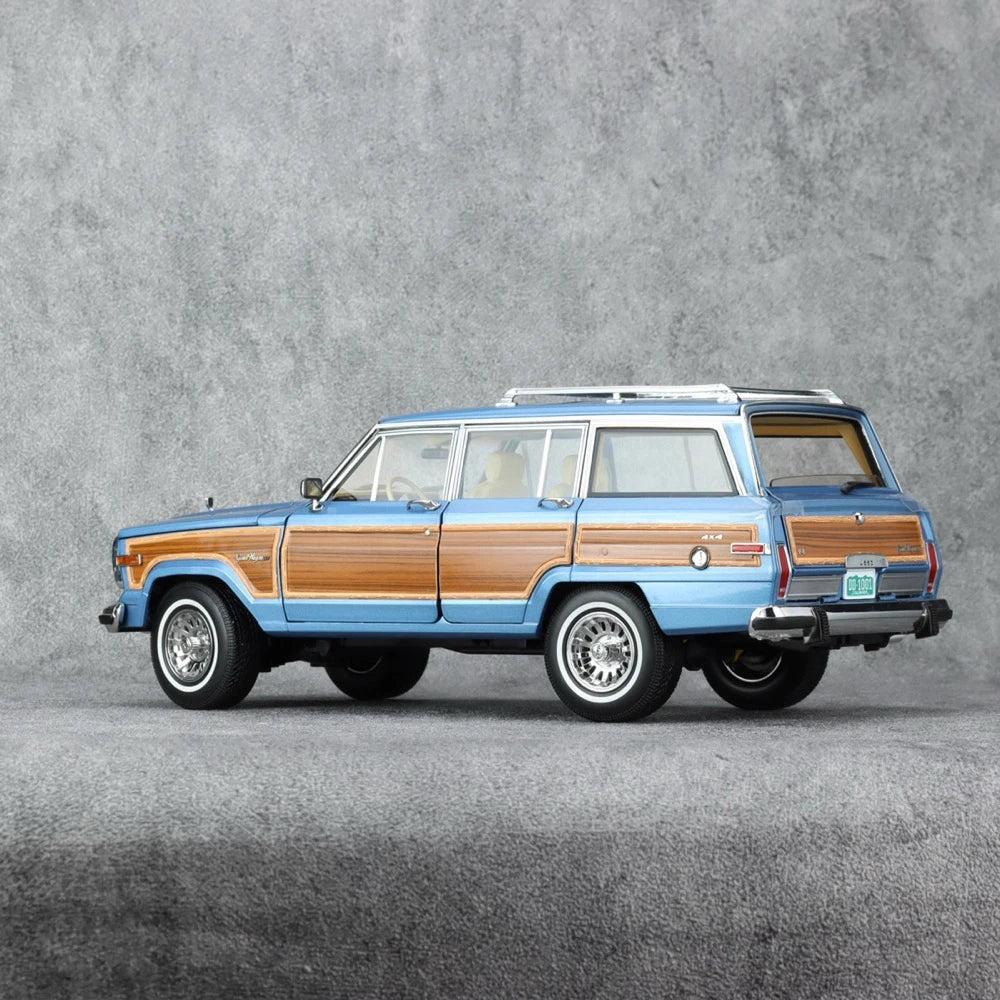 [DD Model] 1:18 Jeep 1989 Wagoneer Blue Model Car Die-Cast