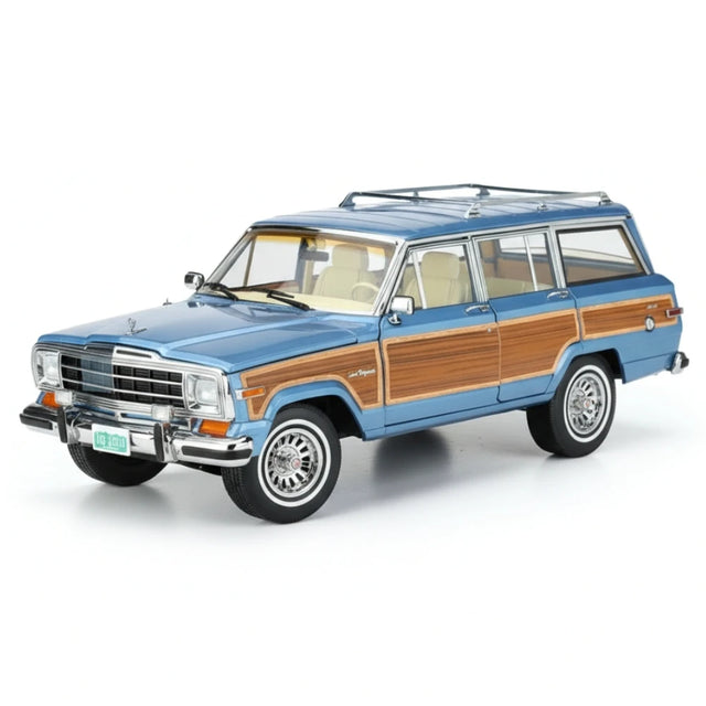 [DD Model] 1:18 Jeep 1989 Wagoneer Blue Model Car Die-Cast