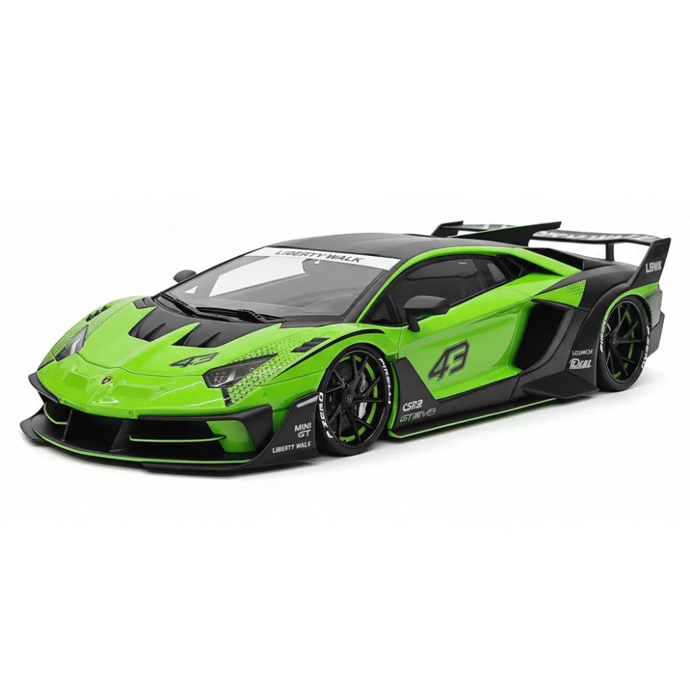 [Davis & Giovanni] 1:18 Lamborghini 2021 Aventador GT EVO Green Model Car Resin