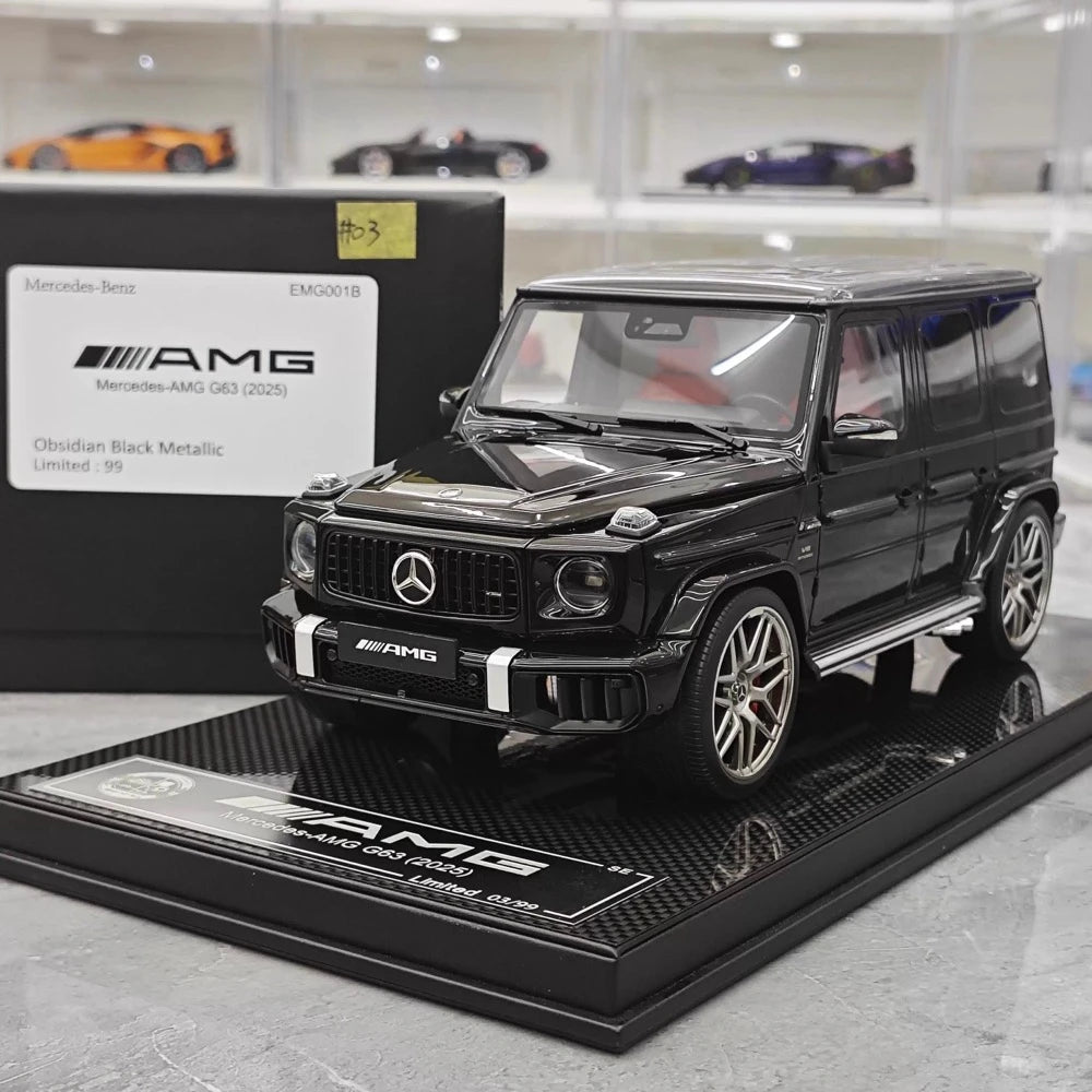 [Dino Model] 1:18 Mercedes-Benz 2025 G63 AMG Glossy Black Model Car Resin