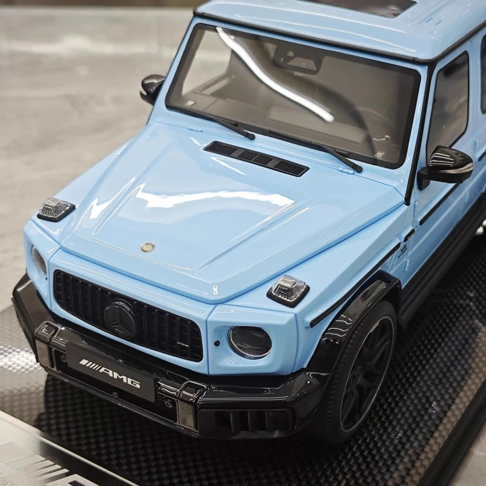 [Dino Model] 1:18 Mercedes-Benz 2025 G63 AMG Glossy blå modellbil resin
