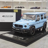 [Dino Model] 1:18 Mercedes-Benz 2025 G63 AMG Glossy blå modellbil resin