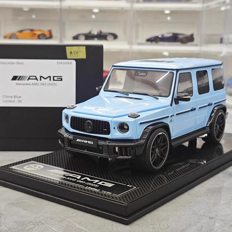 [Dino Model] 1:18 Mercedes-Benz 2025 G63 AMG Glossy Blue Model Car Resin