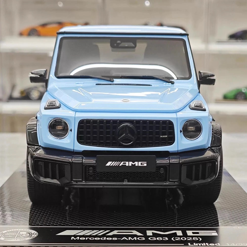 [Dino Model] 1:18 Mercedes-Benz 2025 G63 AMG Glossy Blue Model Car Resin