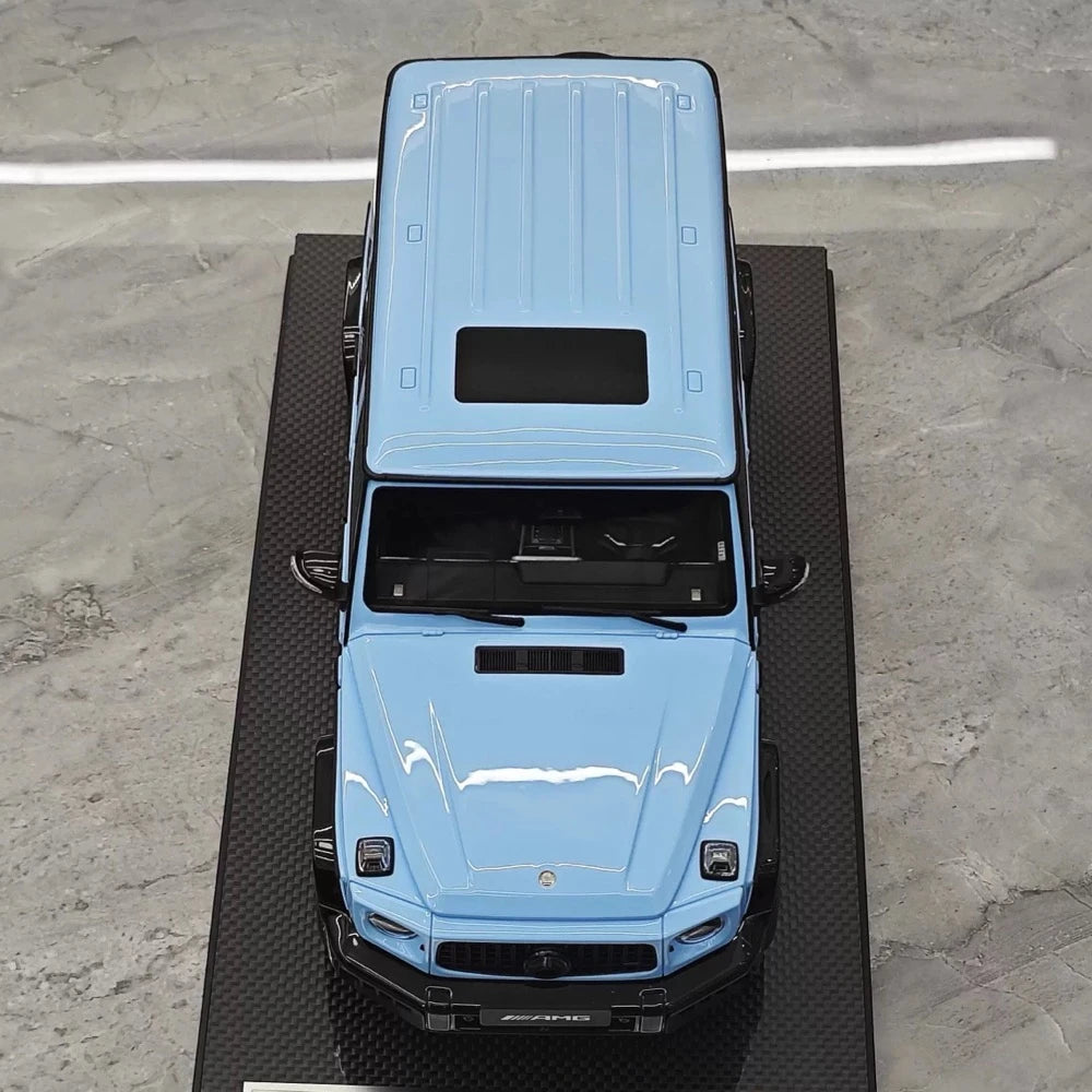 [Dino Model] 1:18 Mercedes-Benz 2025 G63 AMG blank blå modellbil harts