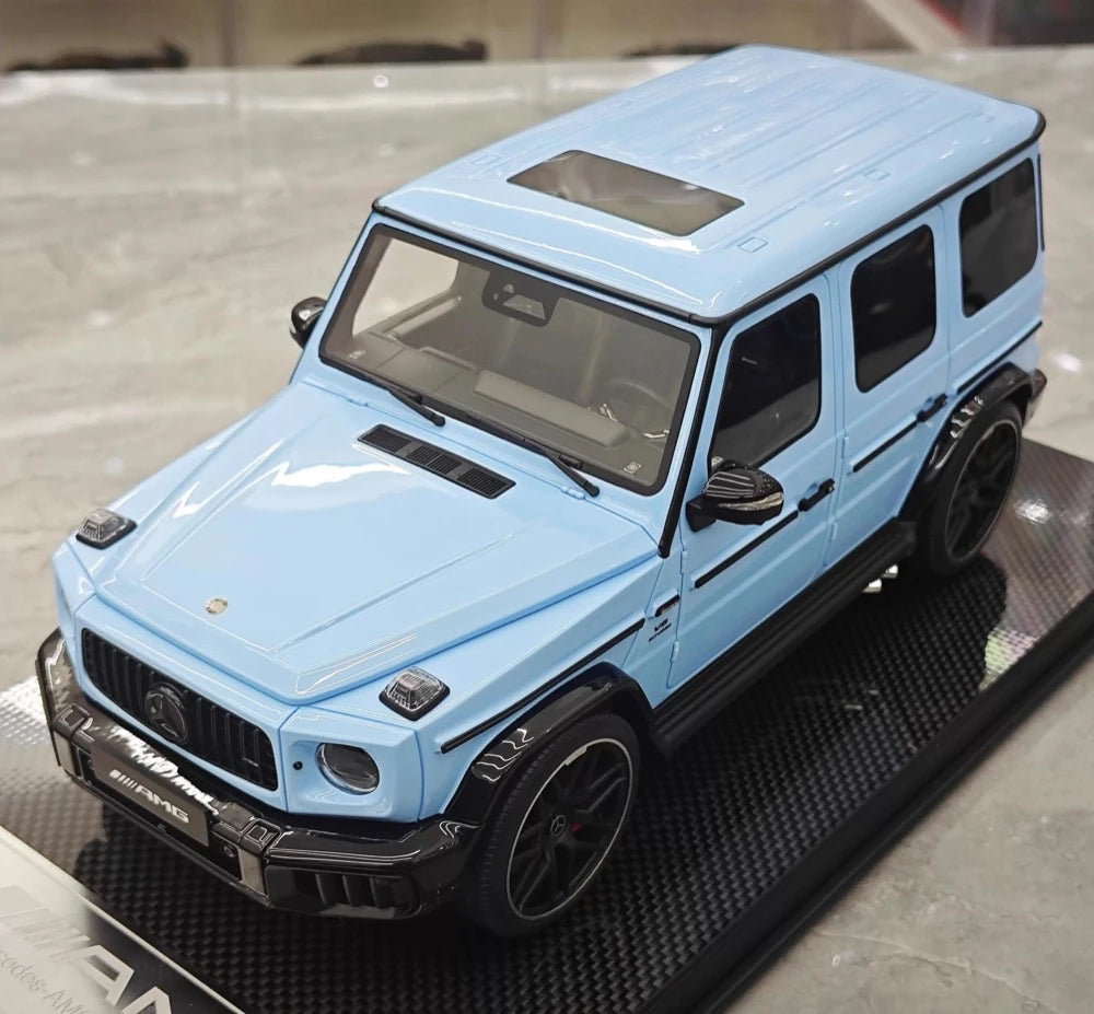 [Dino Model] 1:18 Mercedes-Benz 2025 G63 AMG blank blå modellbil harts