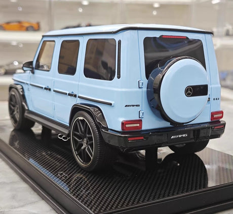 [Dino Model] 1:18 Mercedes-Benz 2025 G63 AMG Glossy Blue Model Car Resin