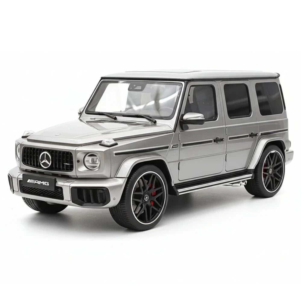 [Dino Model] 1:18 Mercedes-Benz 2025 G63 AMG Glossy Silver Model Car Resin