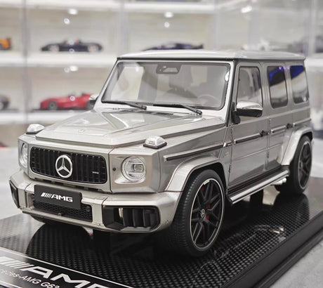 [Dino Model] 1:18 Mercedes-Benz 2025 G63 AMG Glossy Silver Model Car Resin