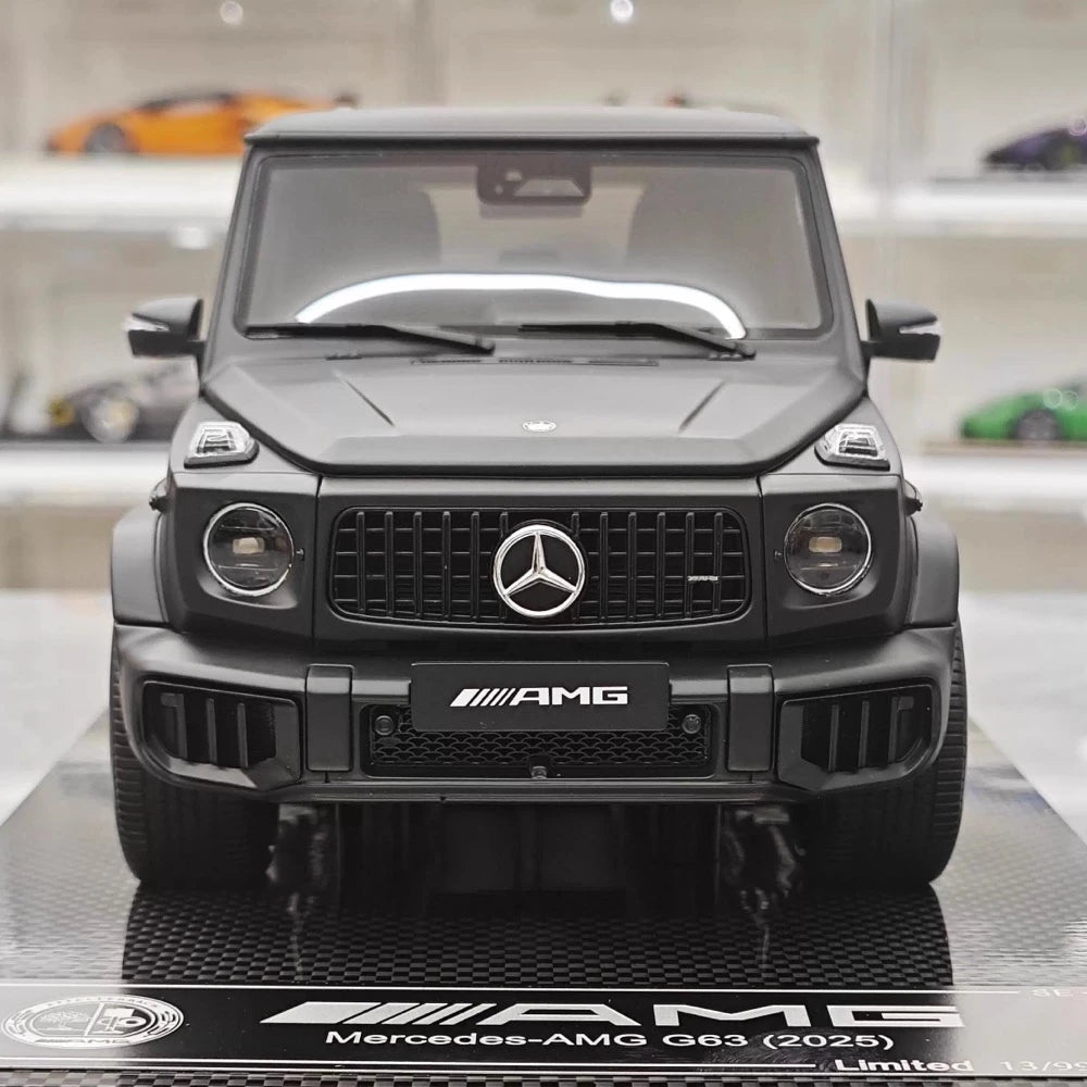[Dino modello] 1:18 Mercedes-Benz 2025 G63 AMG opaco nero modellino di auto resina