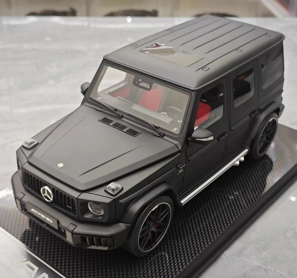 [Dino modello] 1:18 Mercedes-Benz 2025 G63 AMG opaco nero modellino di auto resina