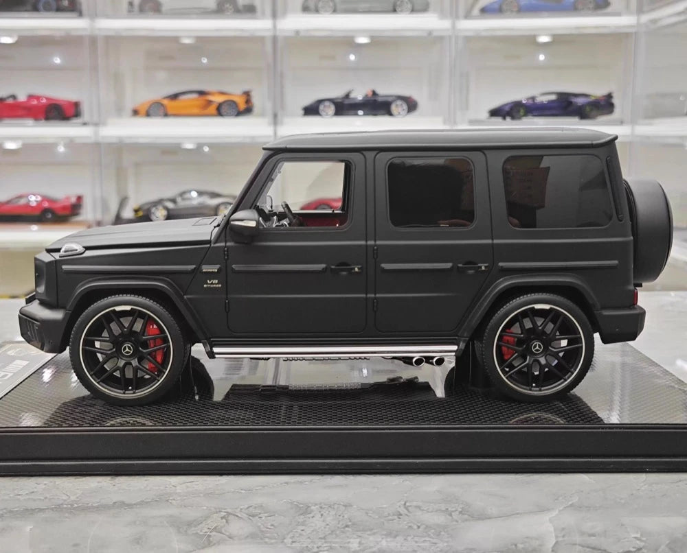 [Dino modello] 1:18 Mercedes-Benz 2025 G63 AMG opaco nero modellino di auto resina