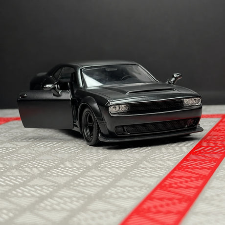 Dodge 2018 تشالنجر SRT ديمون مات بلاك 1:36 – نموذج عرض معدني مصبوب، قالب