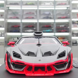 [DreamWalkers] 1:18 Lamborghini 2020 Huracan D661 Matte Gray & Red Model Car Resin