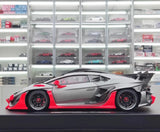 [DreamWalkers] 1:18 Lamborghini 2020 Huracan D661 Matte Gray & Red Model Car Resin