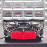 [DreamWalkers] 1:18 Lamborghini 2020 Huracan D661 Matte Gray & Red Model Car Resin