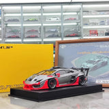 [DreamWalkers] 1:18 Lamborghini 2020 Huracan D661 Matte Gray & Red Model Car Resin