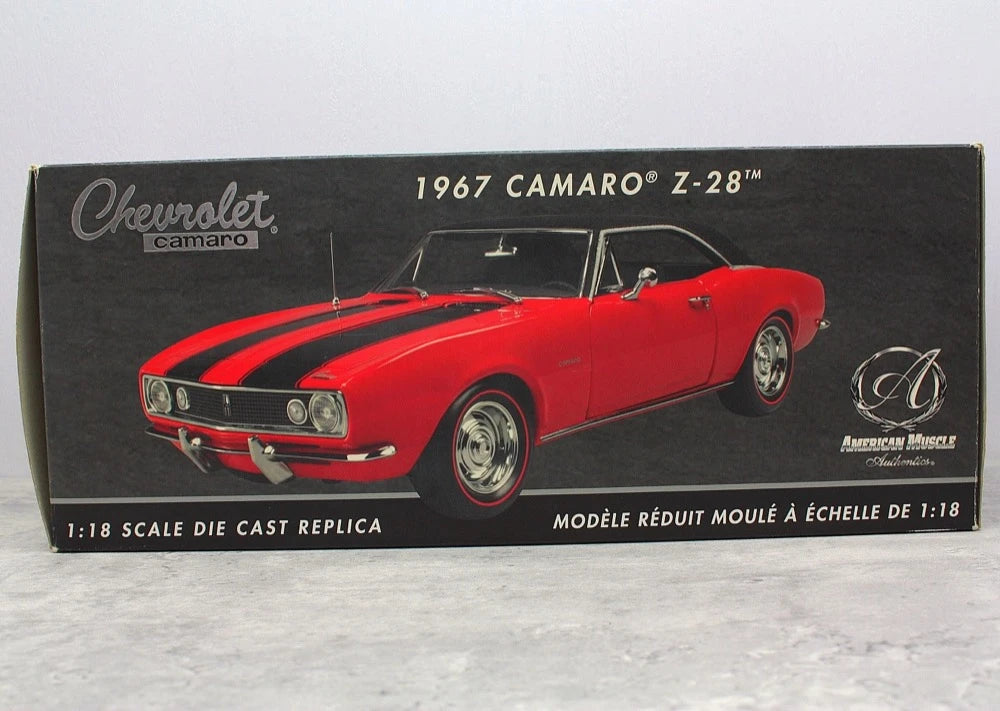 [ERTL] 1:18 Chevrolet 1967 Camaro Z28 Red Model Car Die-Cast