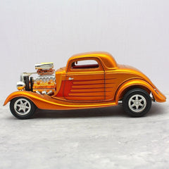[ERTL] 1:18 Ford 1934 Hot Rod Gold Model Car Die-Cast