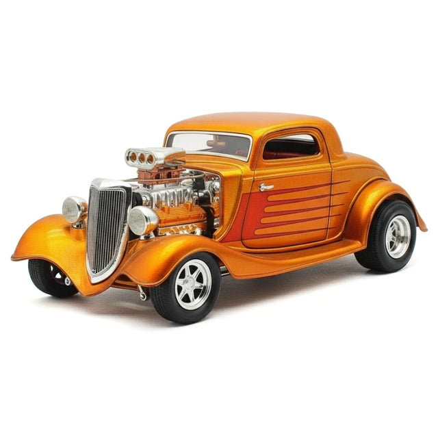 [ERTL] 1:18 Ford 1934 Hot Rod ゴールド モデルカー Die-Cast